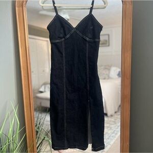 Topshop Dark Wash Denim Dress